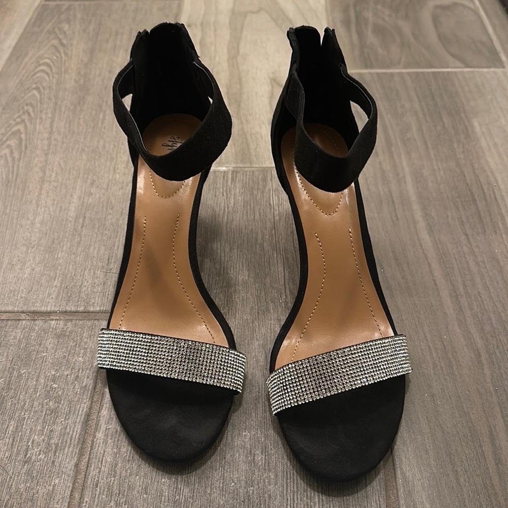 Style & Co Black Heels with rim-stones Size 10